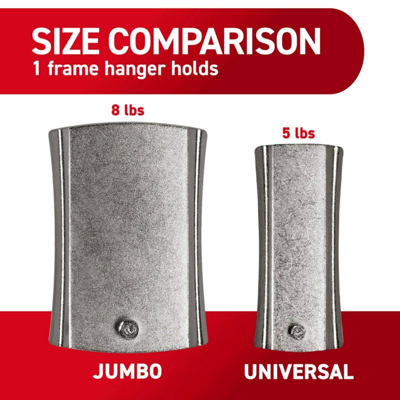 Command Universal Frame Hangers, Damage Free Hanging Picture Hangers, No Tools Frame Hanger for Living Spaces, 3 Metal Picture Frame Hangers and 8 Large Command Strips - Image 5